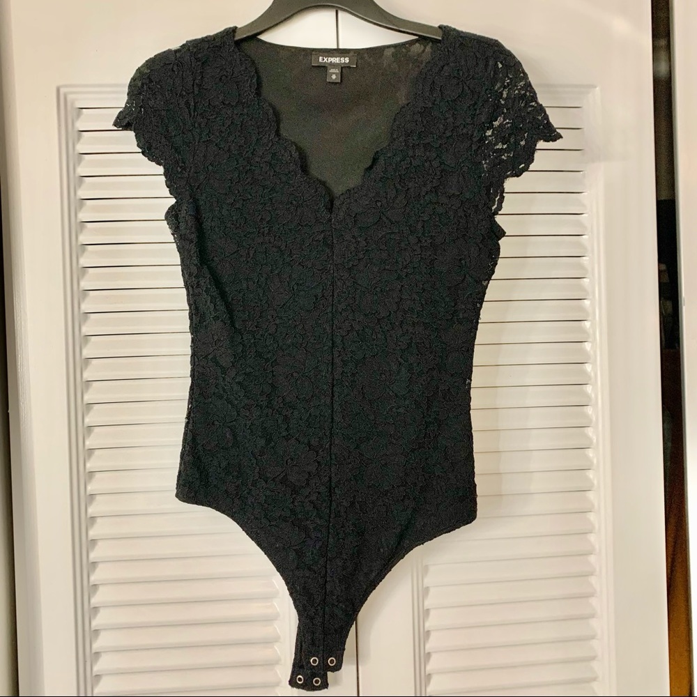 Black lace bodysuit
